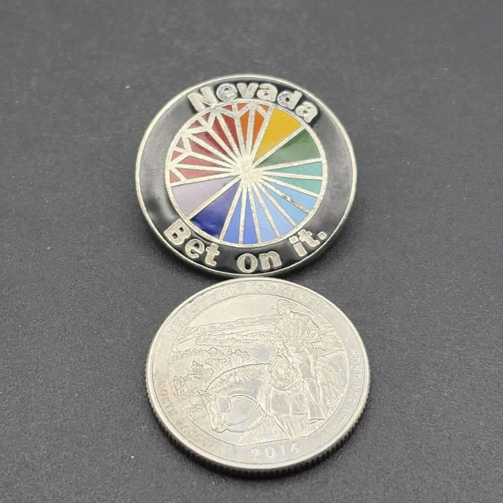 Nevada Bet On It State‎ Motto USA Lapel Hat Pin